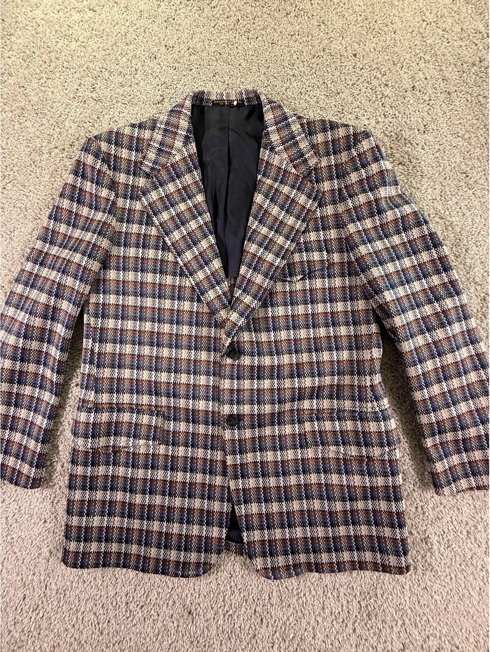 Vtg 1970s Sportsman Knits Richman Brothers Blazer Multicolored 42 Long
